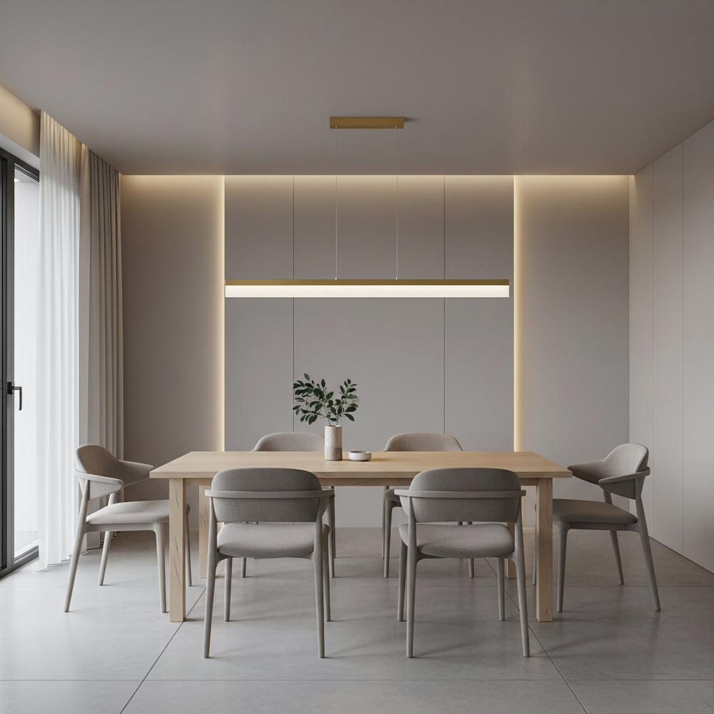 Deckenleuchte LED APP1694-CP 120 cm Brush Gold