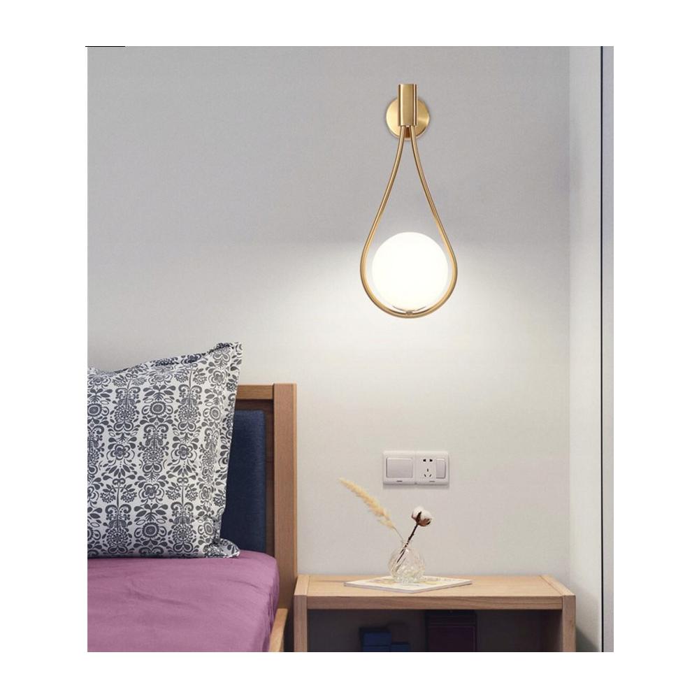 Wandlampe Glas Kugel Gold APP603-1W