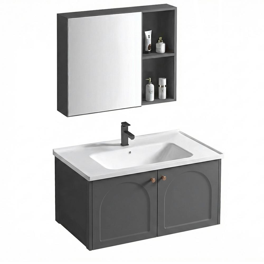 Conjunto de muebles de baño con lavabo Denver 80cm Grey
