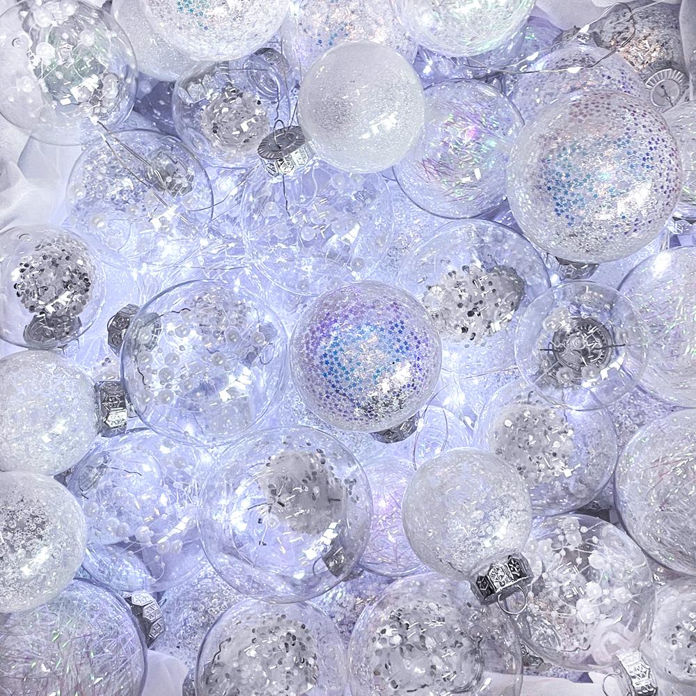 Bombki Choinkowe białe 30szt. sysd1688-057