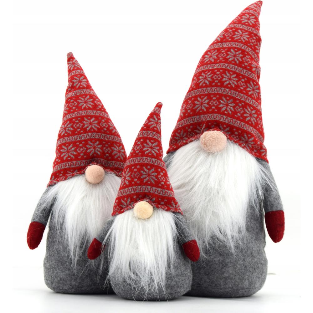 Skrzat świąteczny 50cm RED/GREY YX-019