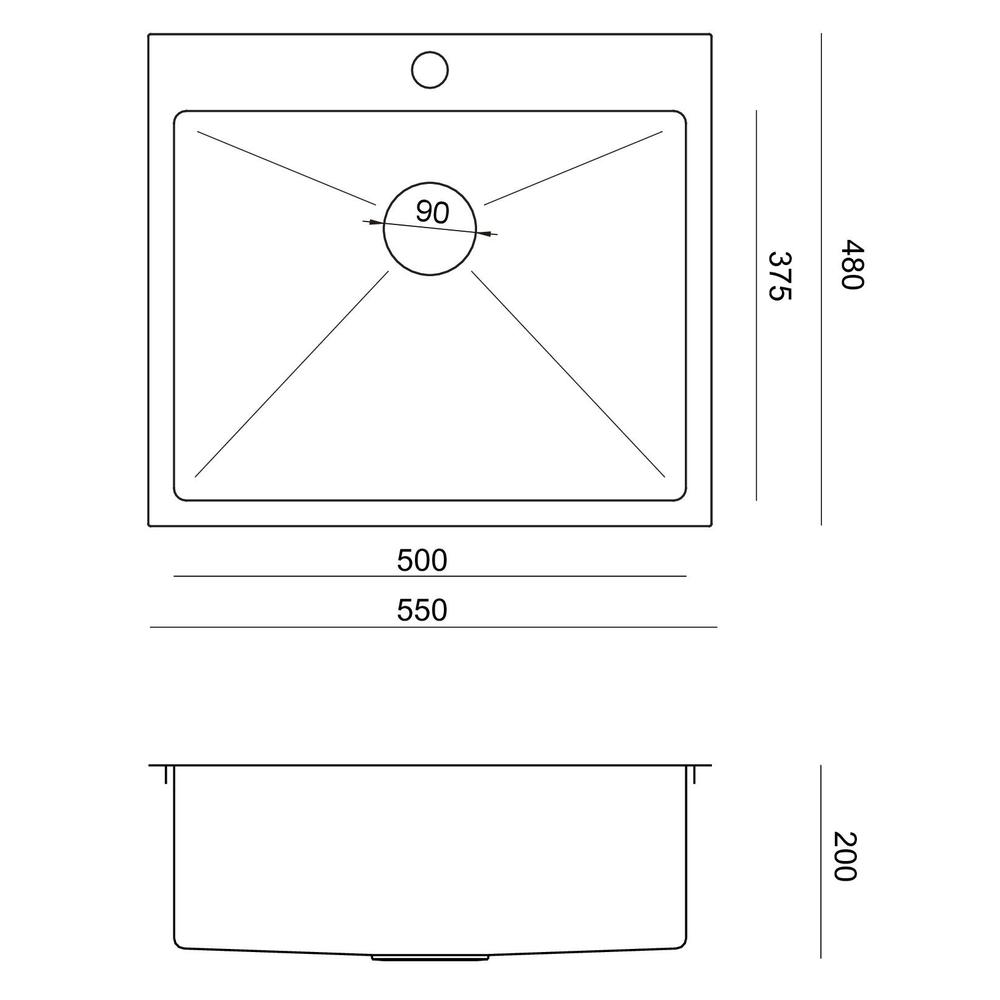 Стальная мойка для кухни RUSSEL 110 Gold