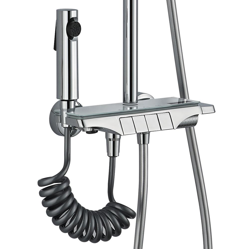 Zestaw PRYSZNICOWY REA Savio z wyświetlaczem LED Chrom