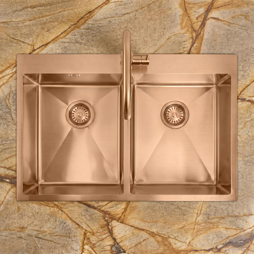 Νεροχύτης από μαύρο ατσάλι Joel BRUSH COPPER