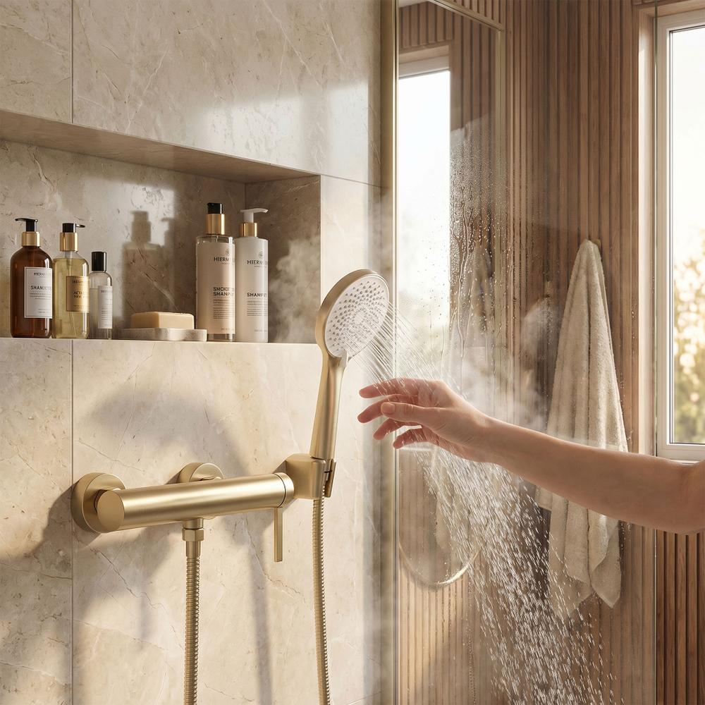 Bateria prysznicowa REA Rivo Złota Szczotkowana