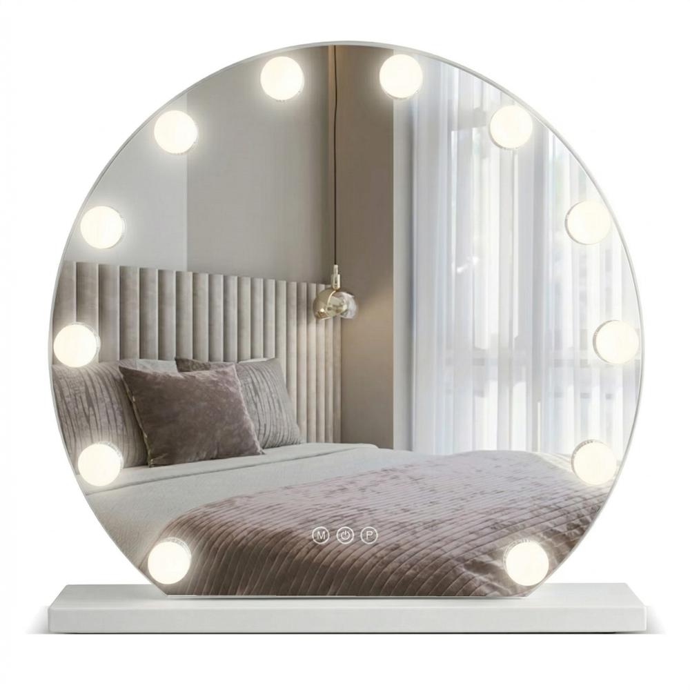 Lustro LED Hollywood Okrągłe Białe 50 cm