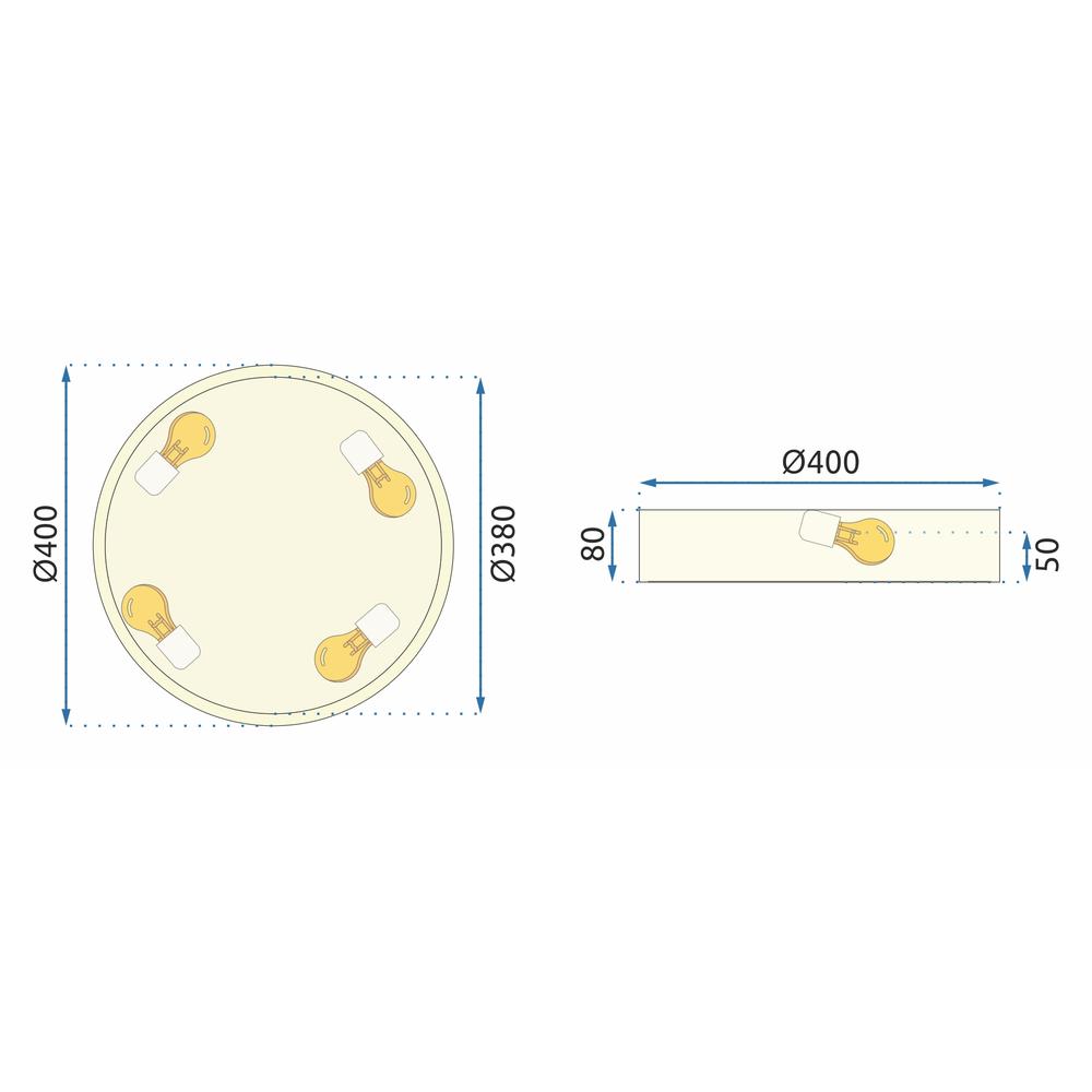 Lampa Plafon Classic APP873-C  40 cm Złota