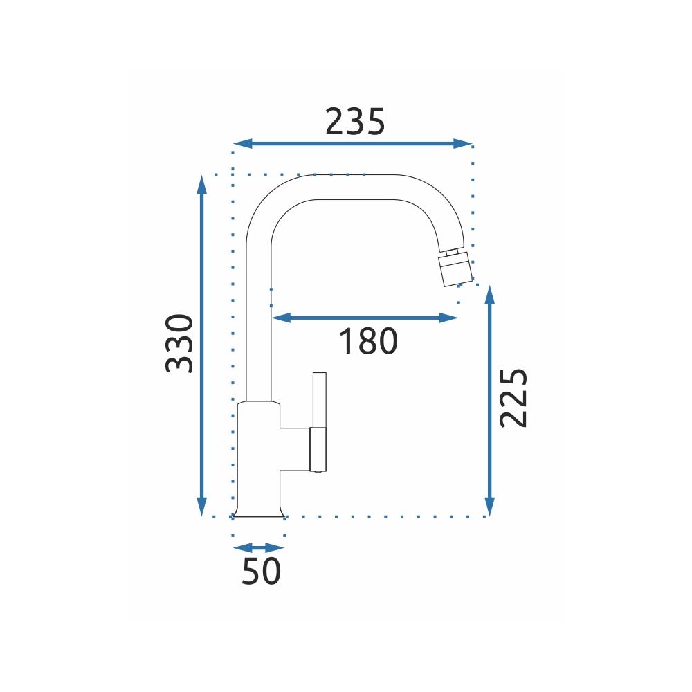 Robinet de cuisine Rea Polo Black Gold