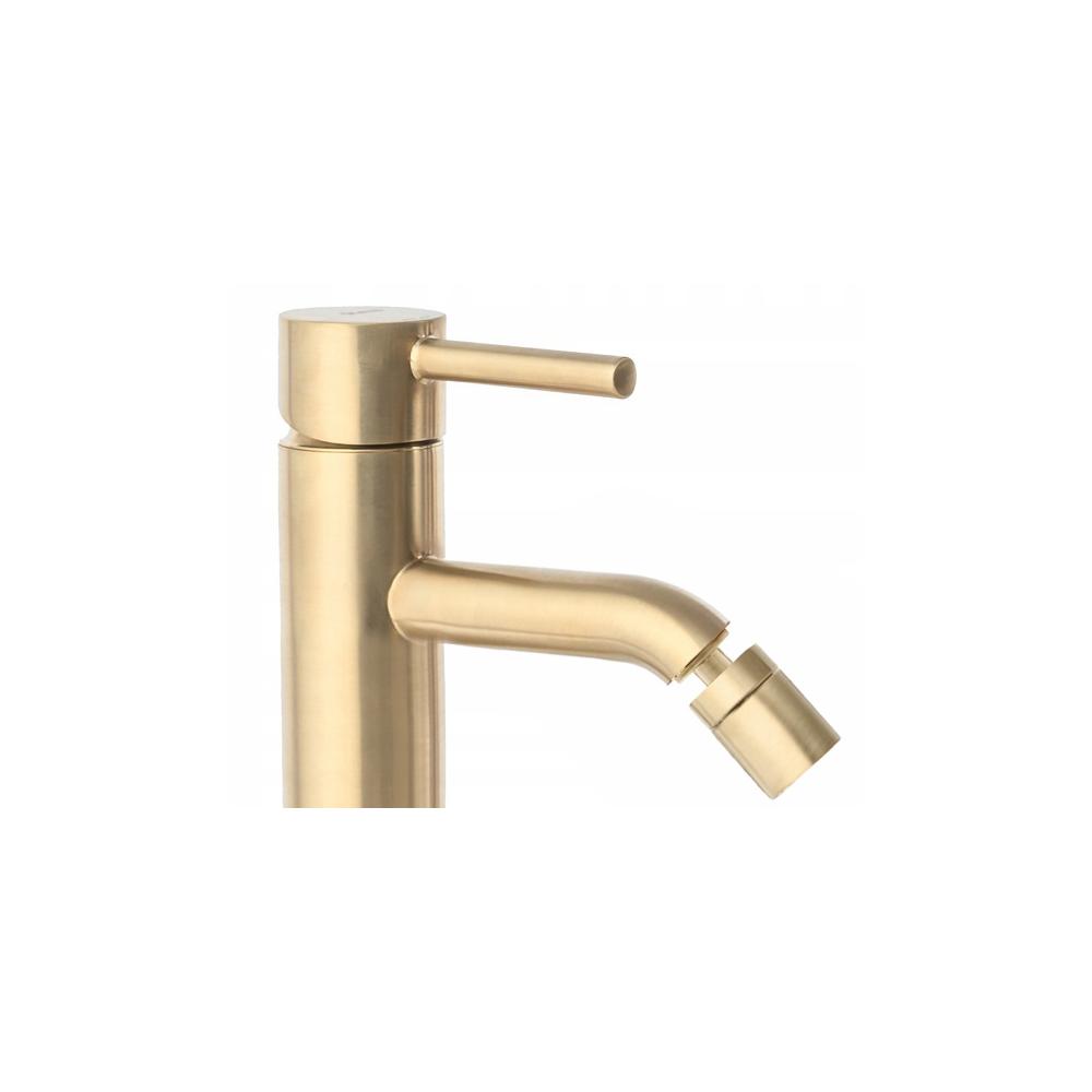 Bateria bidetowa Rea Lungo Złota Szczotkowana