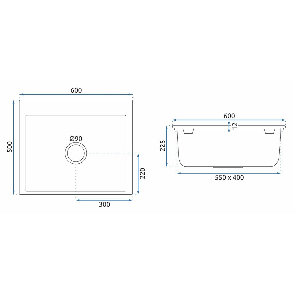 Кухненска мивка Rea Lin  grey