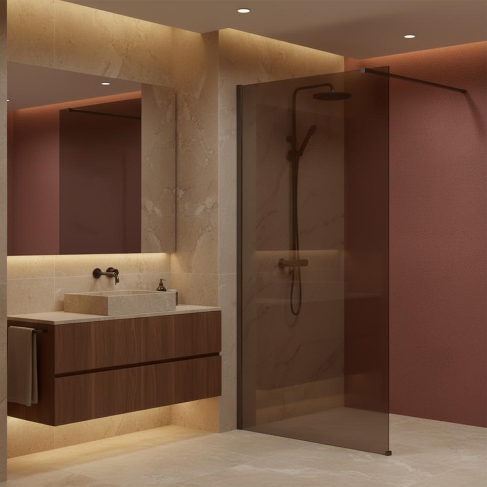 Tuš zaslon Rea Flexi Brown / Titan 110