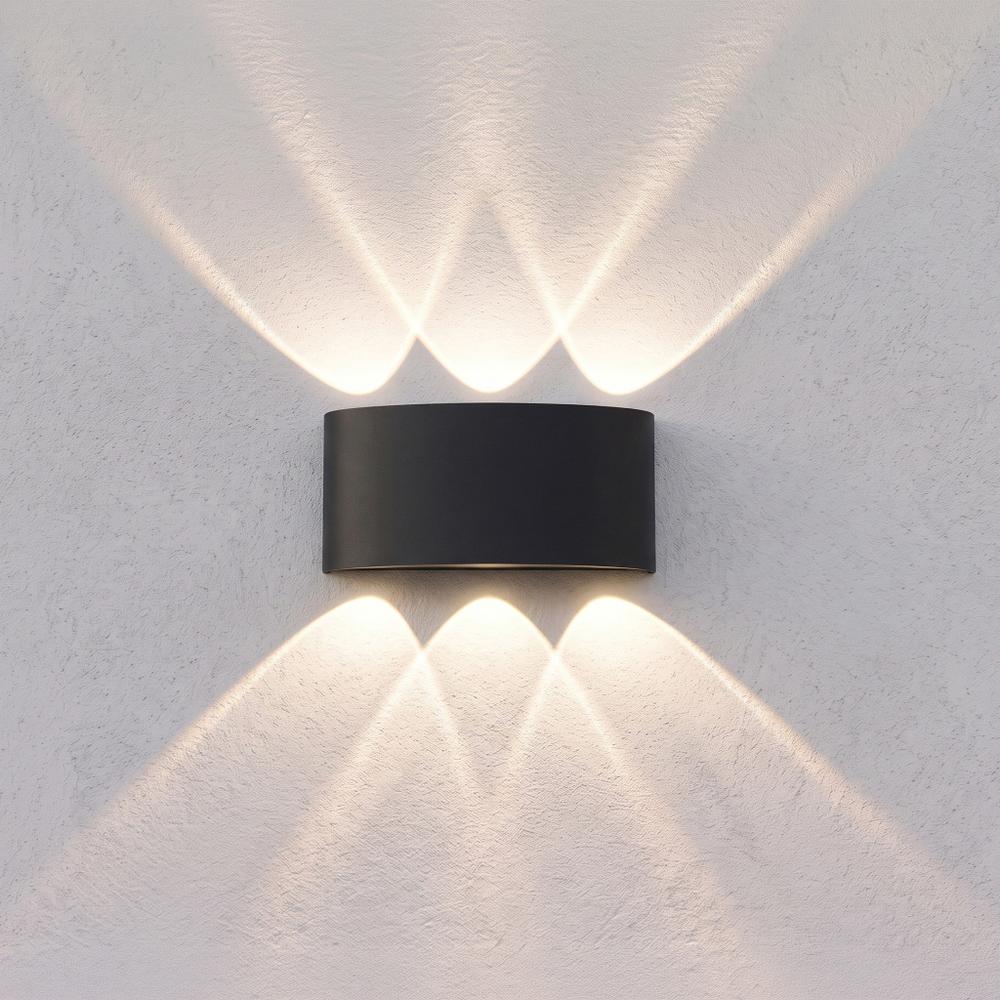 Lampa elewacyjna Kinkiet LED JNH040-6G Czarna