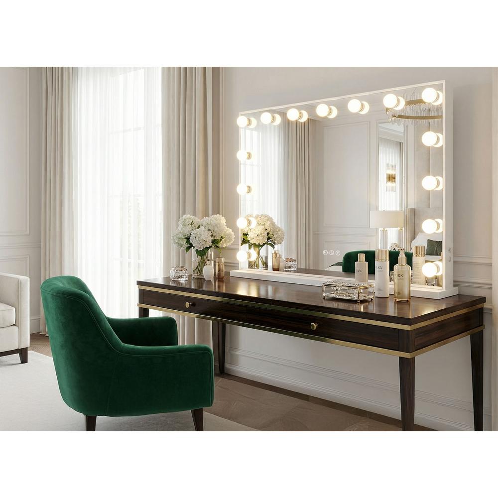 Lustro LED Hollywood Białe 80x60