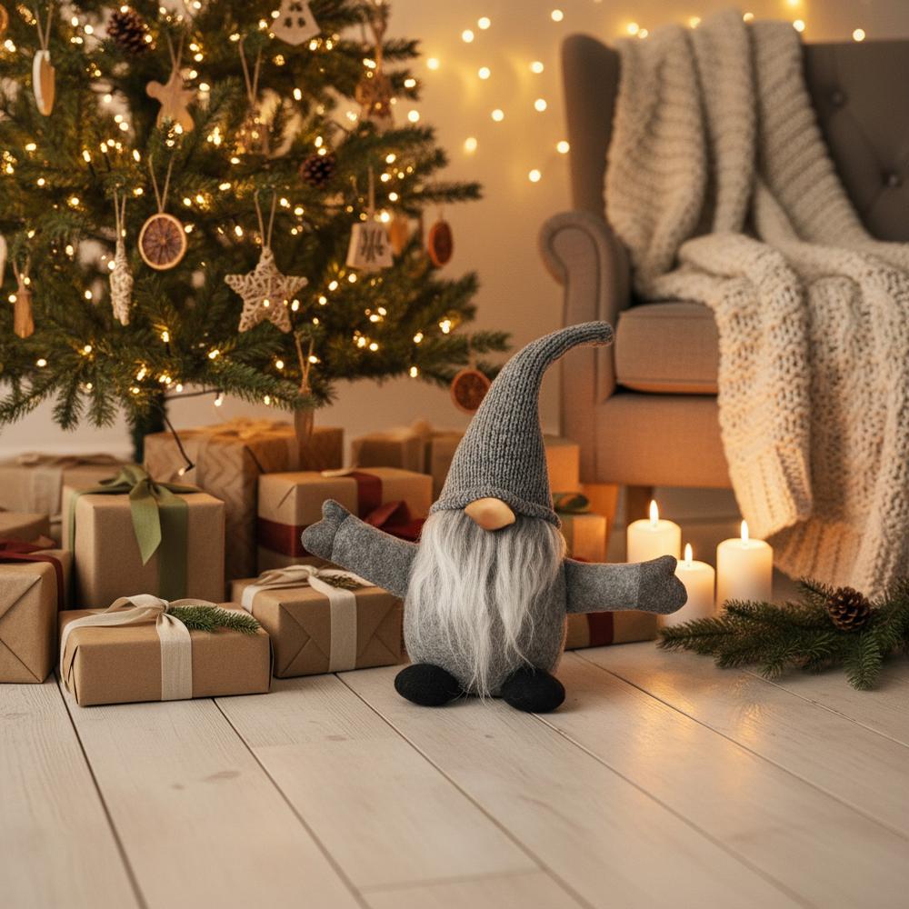 Skrzat świąteczny 35cm YX045 GREY