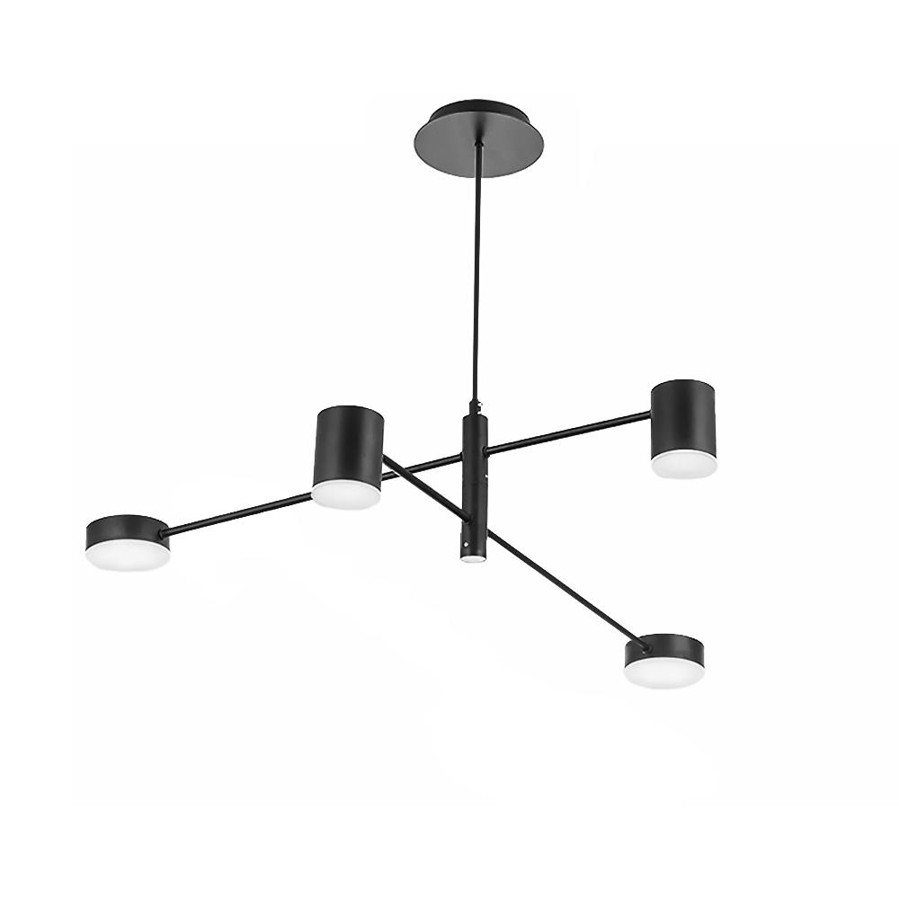 Deckenlampe 4-Arm APP596-4C Black +REMOTE