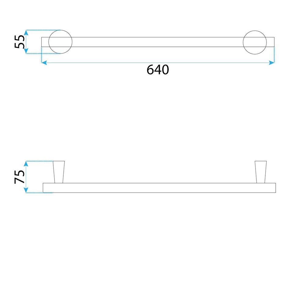 Yksivartinen kylpyhuoneripustin 16101 Aristo Brush Nickle