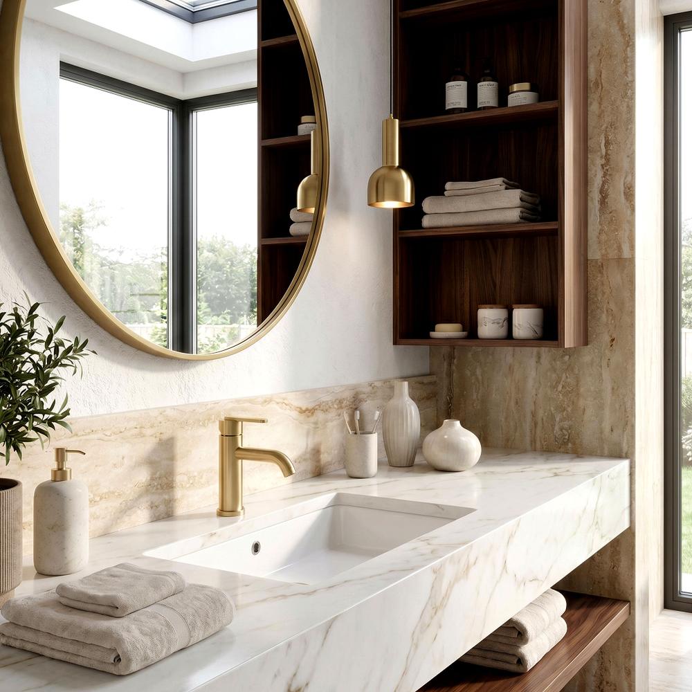 Bathroom faucet Rea Ontario Brush Gold