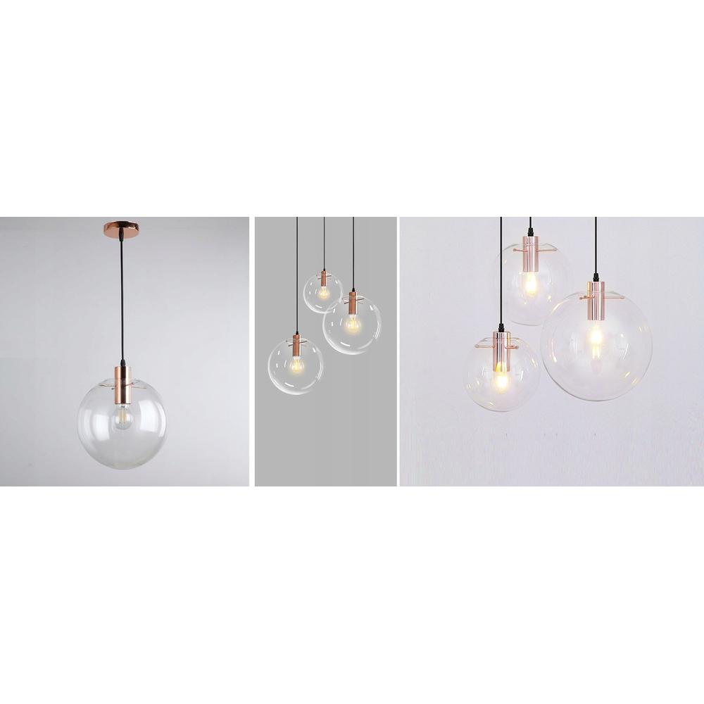 Lampa sufitowa wisząca szklana Lassi 15 cm Różowe Złoto