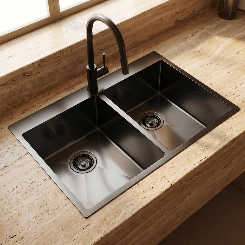 Νεροχύτης από μαύρο ατσάλι Rea Joel Black