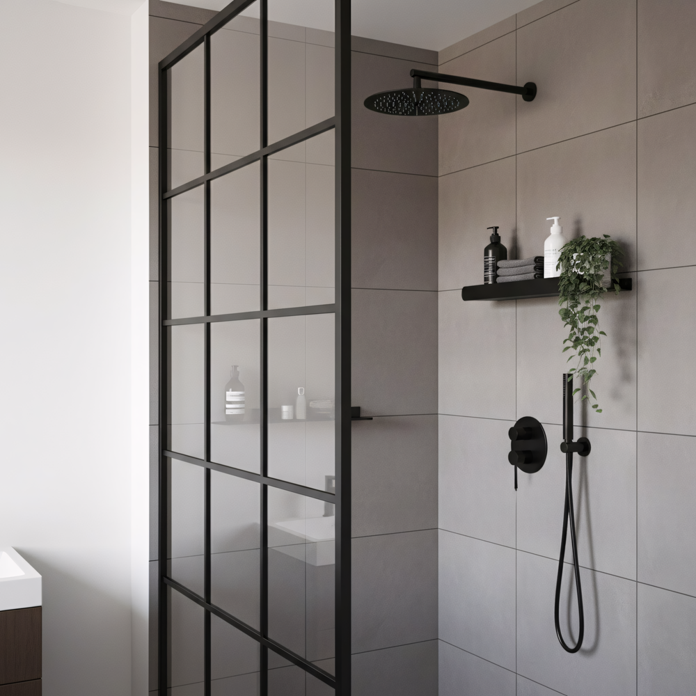 Bathroom shelf SF03 60cm black matt