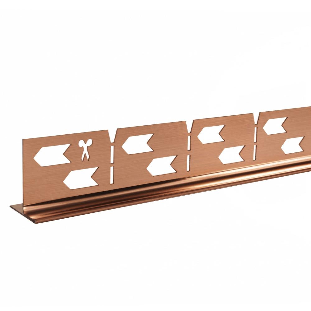 Spádová lišta sprchovej vaničky 120 cm Brush Copper