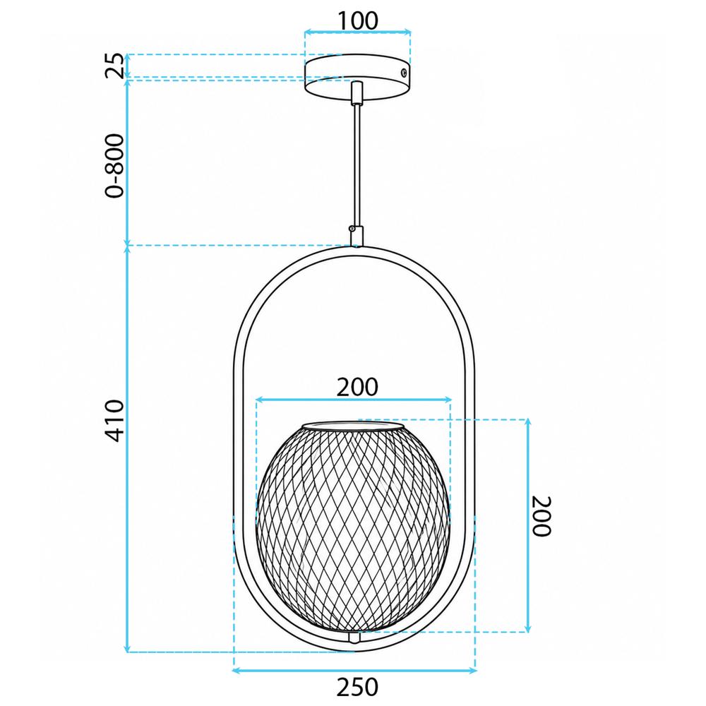 Lampa Sufitowa Wisząca Złota  APP1944-1CP