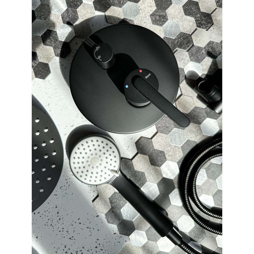 Podomítková sprchová sada Rea Ontario Black + BOX