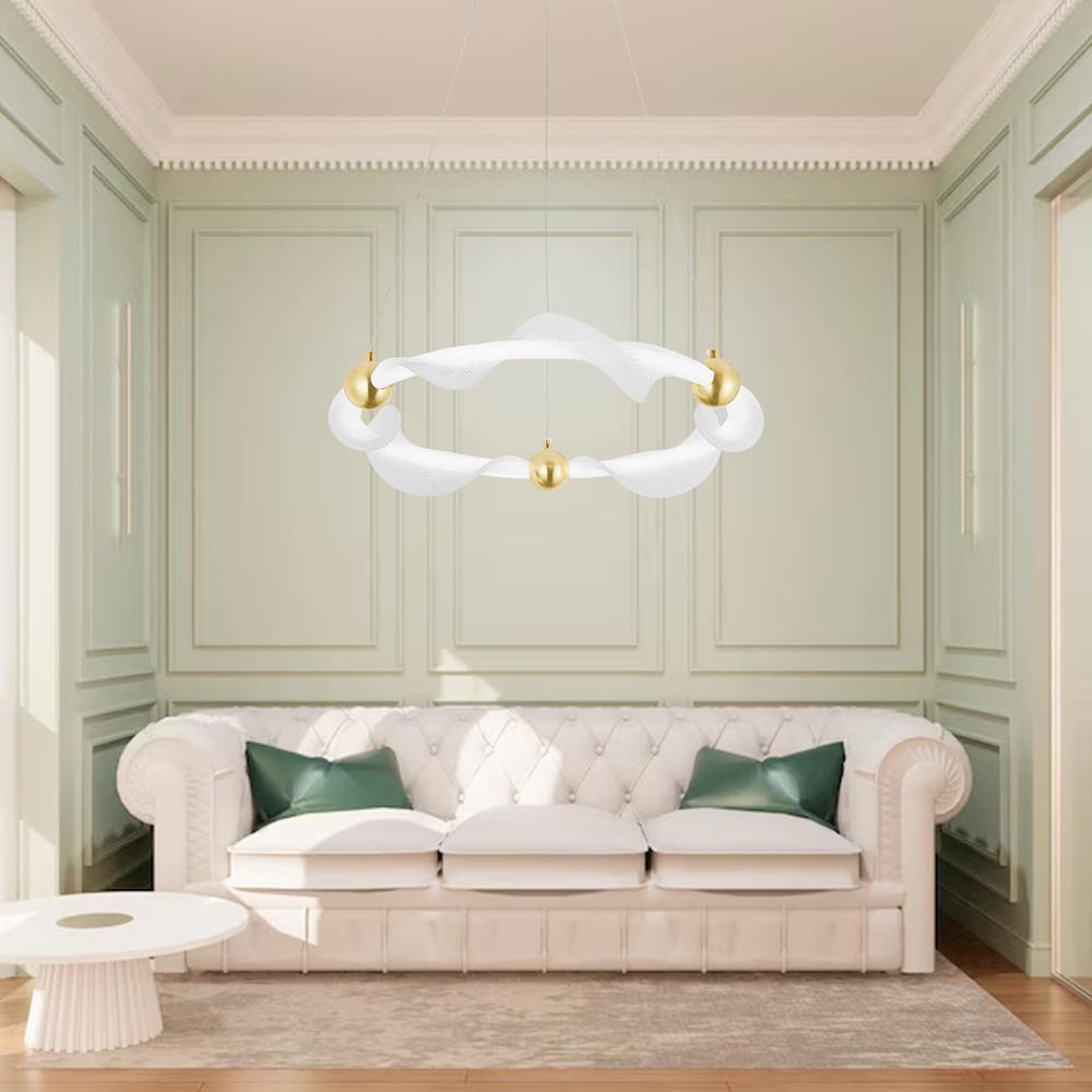 Lampe LED G010-CP WHITE/GOLD