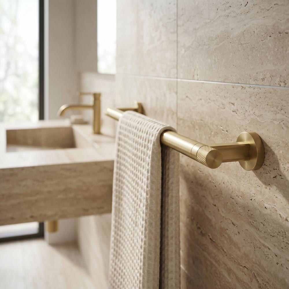 Wieszak łazienkowy jednoramienny 39101 Ori Złoty Szczotkowany