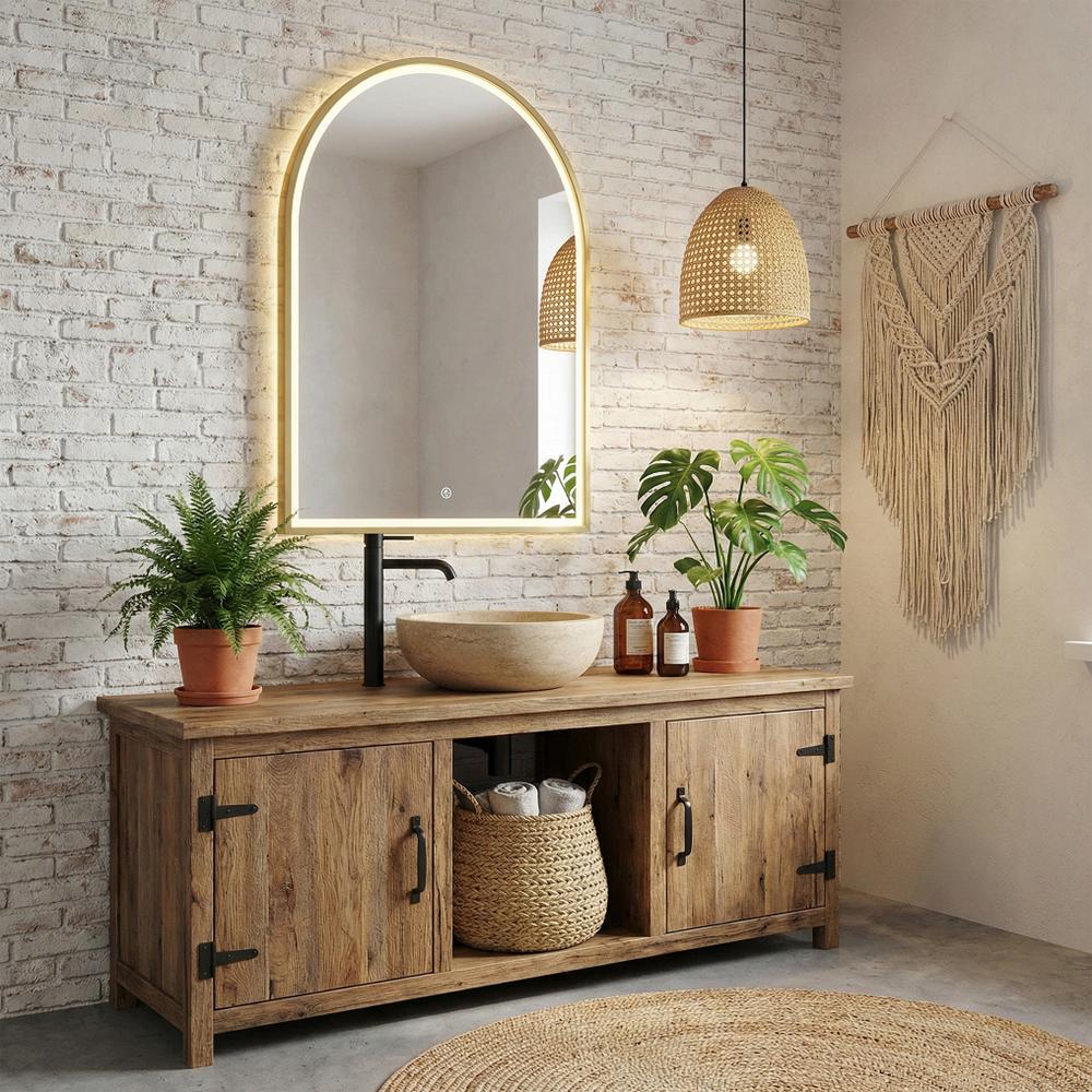 LUSTRO ŚCIENNE LED 60x100cm DART GOLD