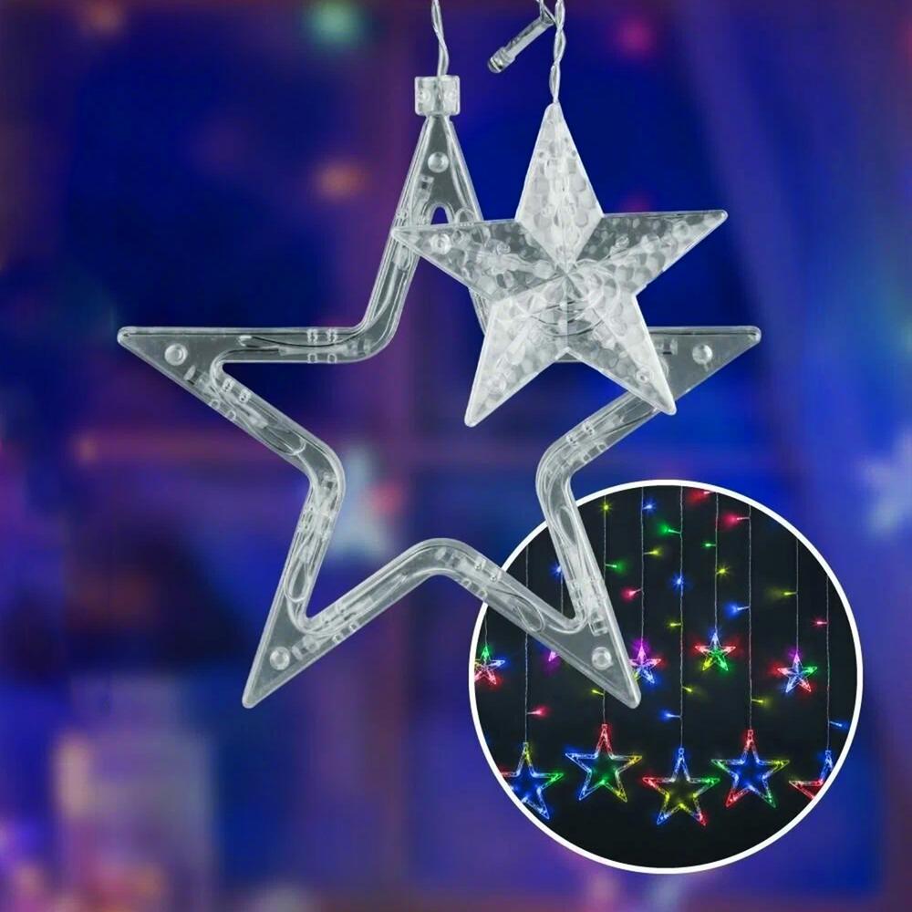 Kurtyna LED Gwiazdy Multikolor z Pilotem CD002-138