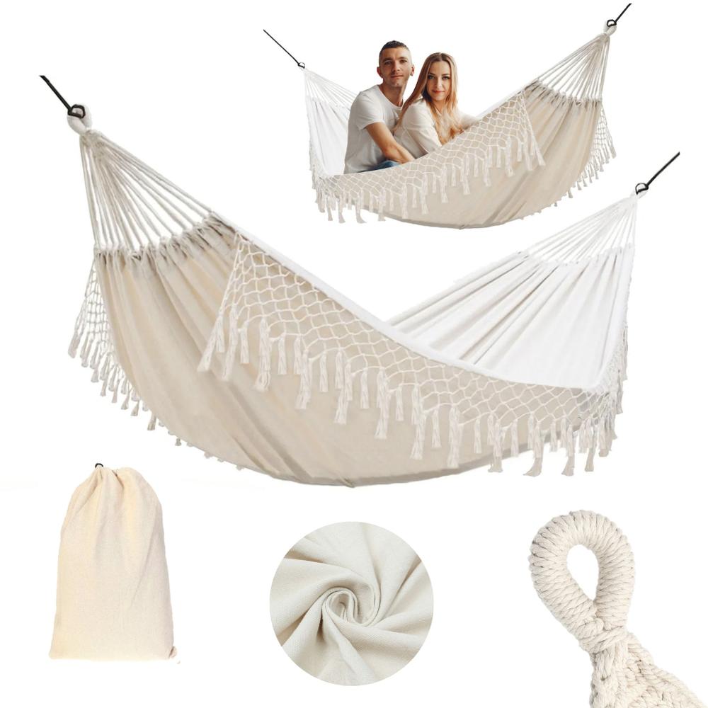 Hamak 2-osobowy sznurkowy pleciony 400256