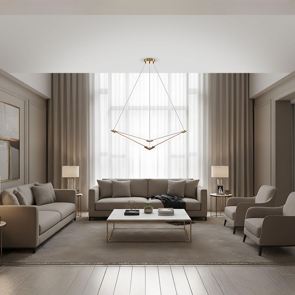 Люстра LED APP1776-CP Brush Gold