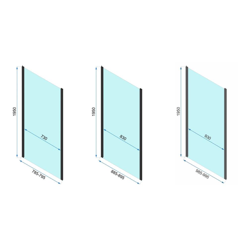 Επιτοίχια καμπίνα ντους Rea Rapid Swing, BRUSHED GOLD