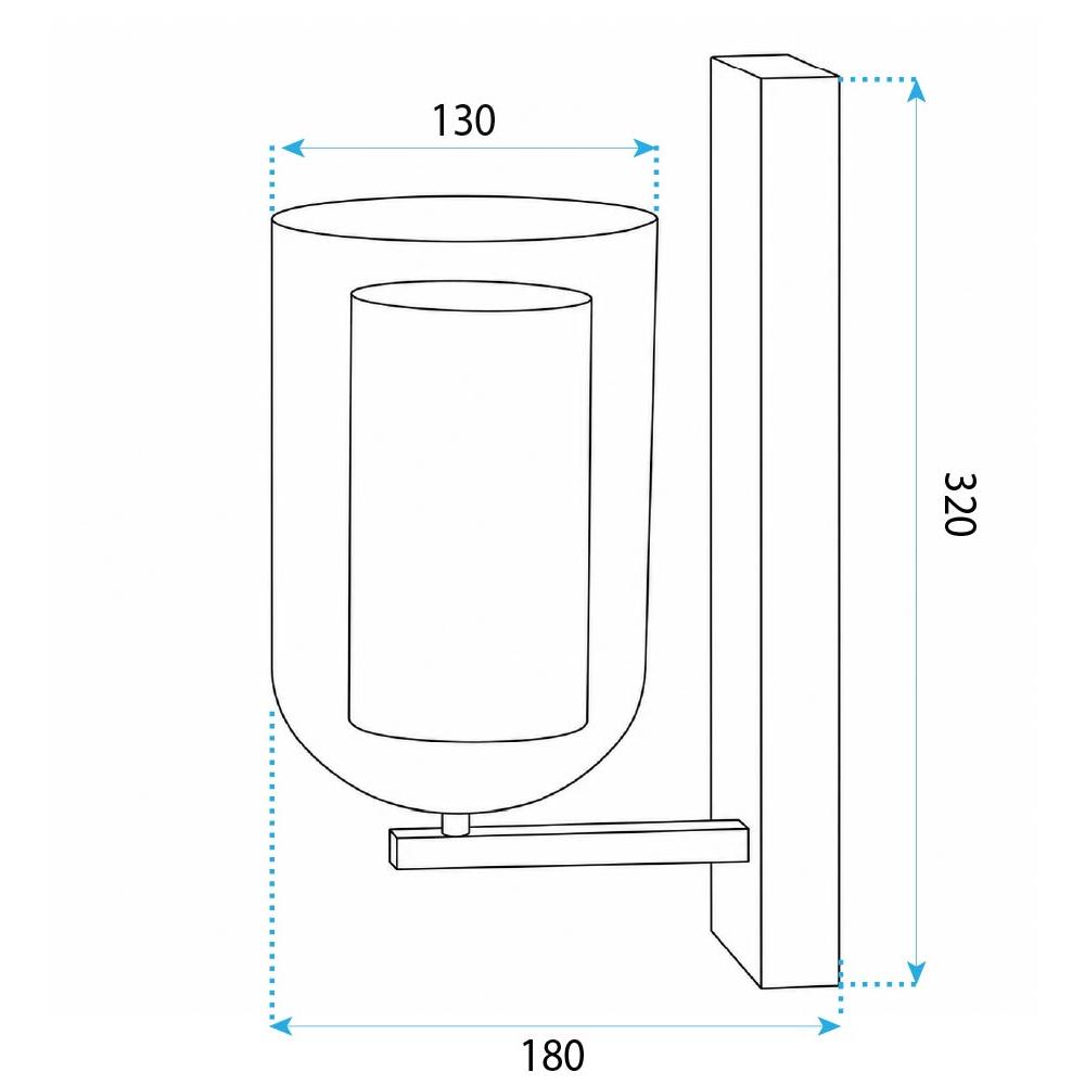 LAMPA ŚCIENNA KINKIET APP1206-1W Chrom