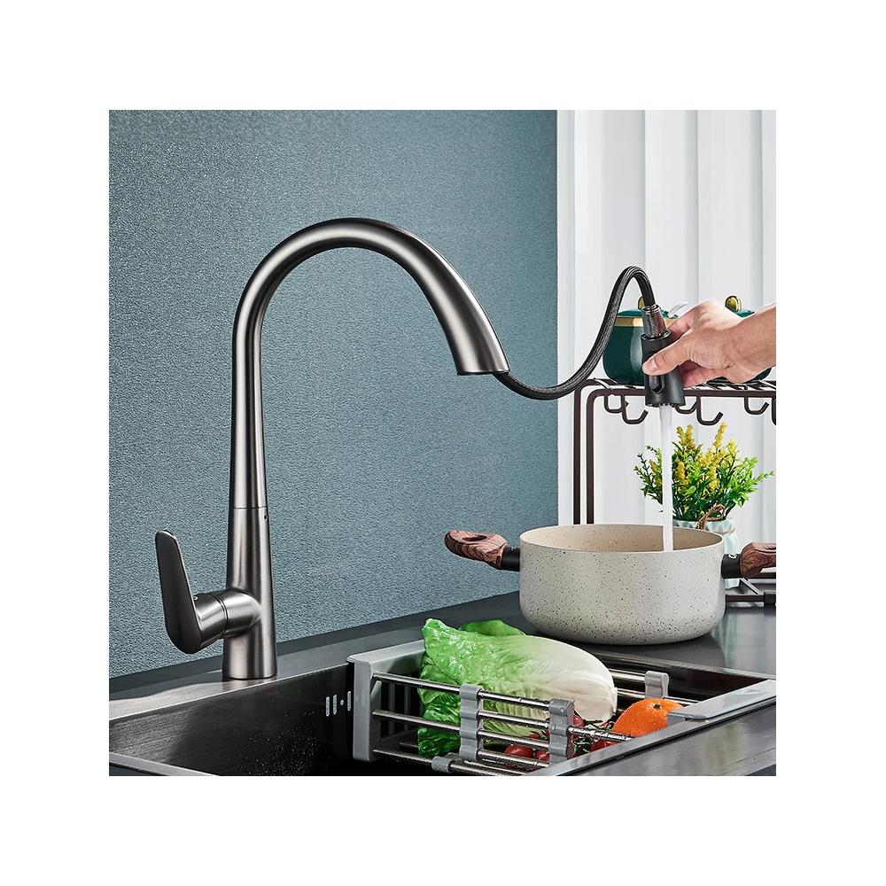 REA Ross virtuves jaucējkrāns BRUSHED NICKEL INOX