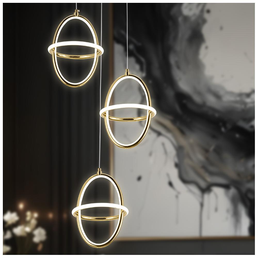 LED-Hängeleuchte G064-3CPR Gold