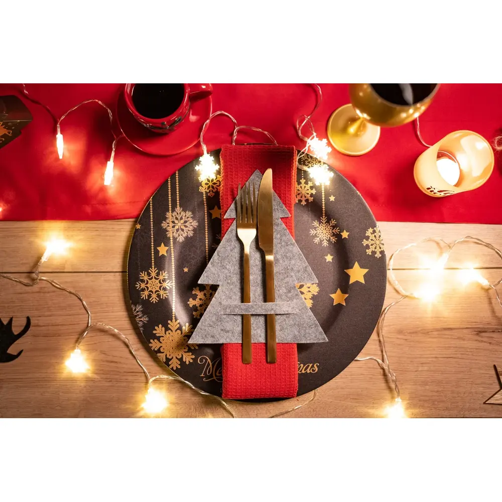 Pokrowiec na sztućce Świąteczny 4 szt. KF370-4