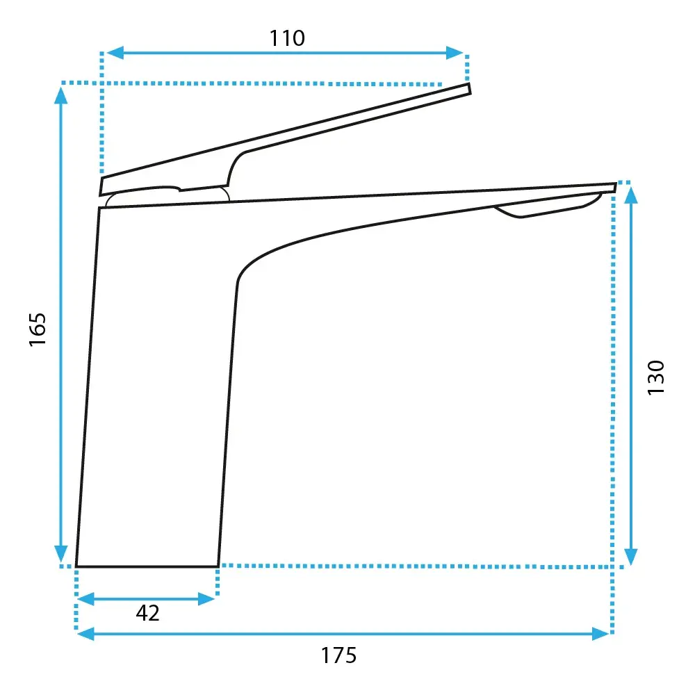Βρύση νιπτήρα Rea AVALON, Βουρτσισμένο ΧΡΥΣΟ, ΧΑΜΗΛΟ