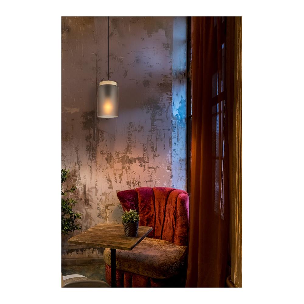 Hängelampe APP1810-1CP Frosted Grey