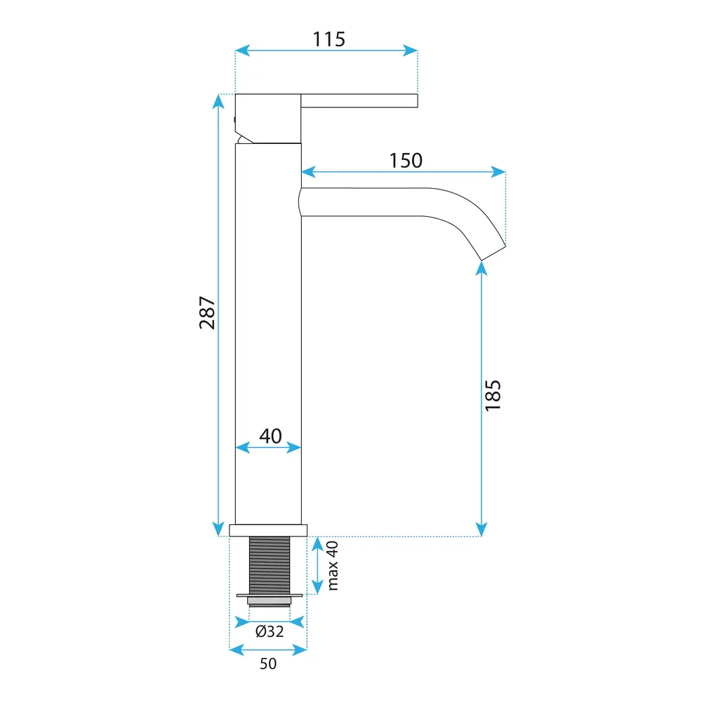 Bathroom faucet Rea Foster Brush Copper