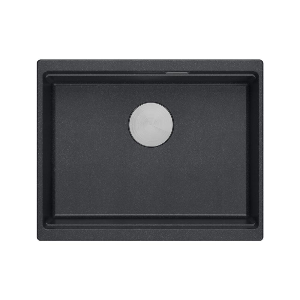 évier en granit Logan 100 Black Metallic