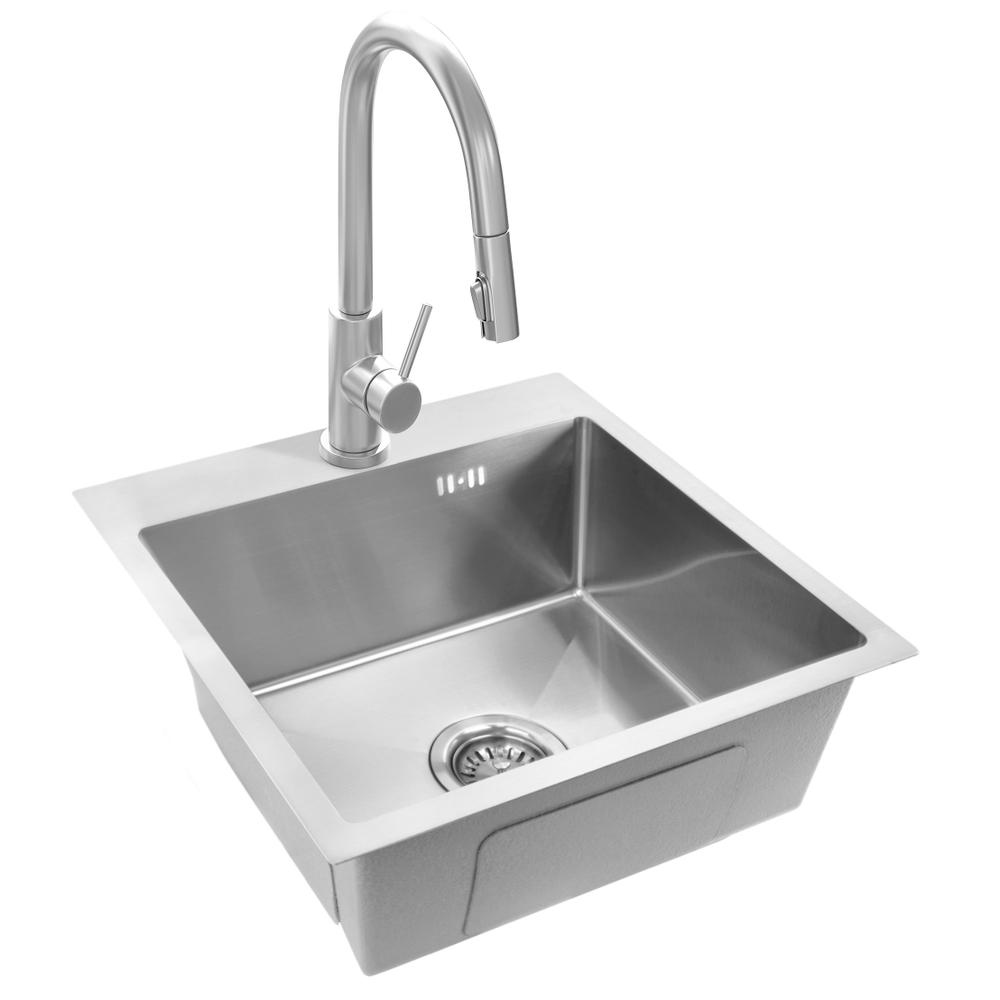 Évier en acier Leo 40 BRUSH NICKEL