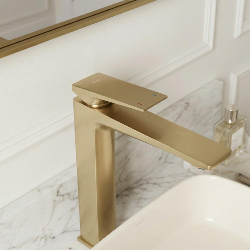 Βρύση νιπτήρα REA Prime Brush Gold High