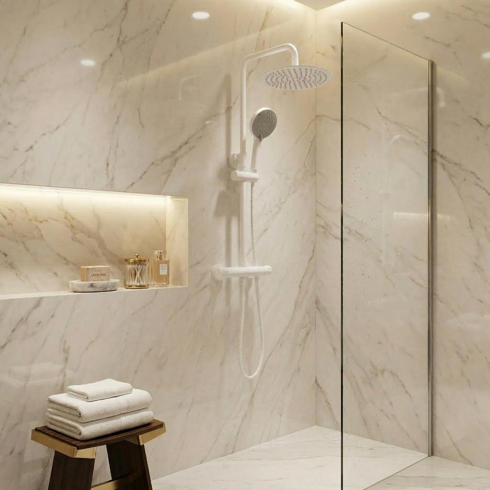 Sprchová súprava bez výtoku s termostatom Rea Lungo White