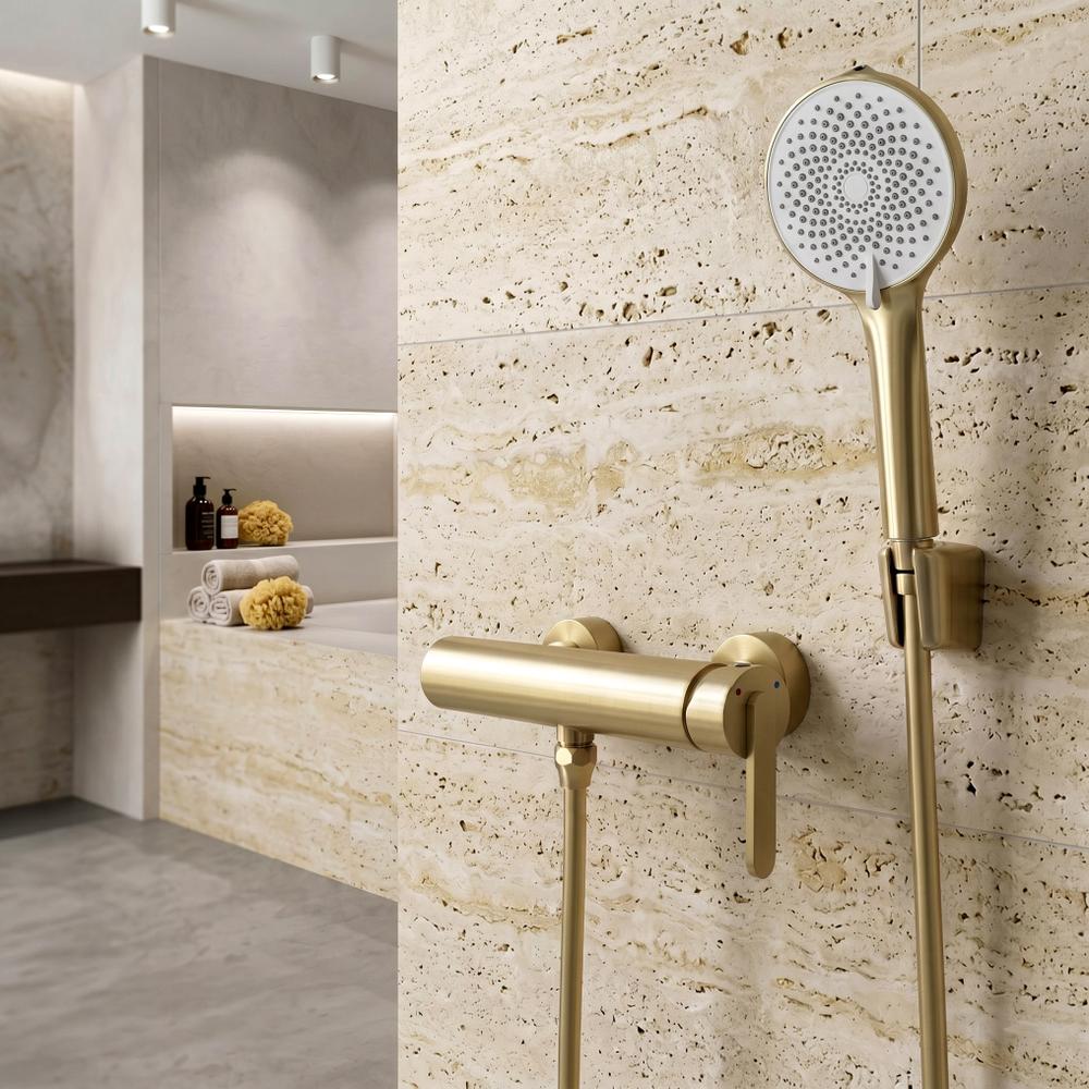 Anti-twist shower hose Rea Brush Gold 150 cm