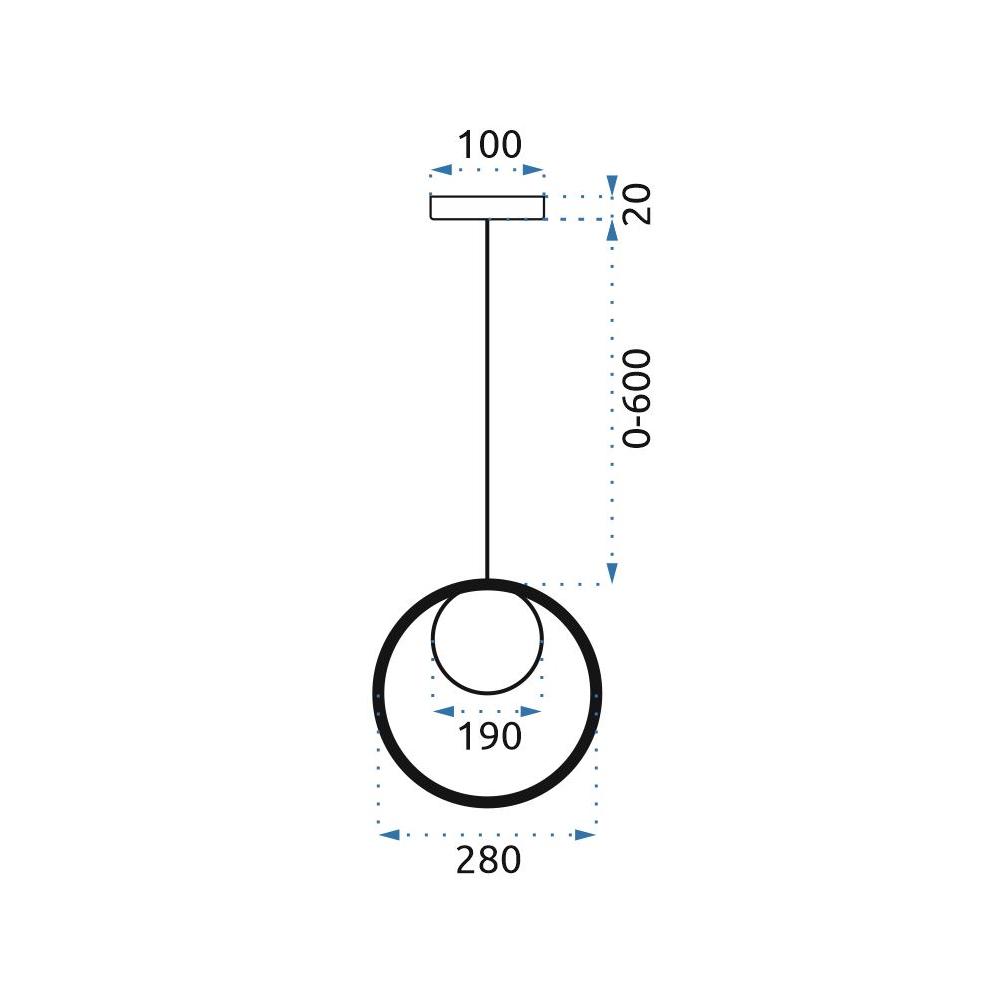 Hängelampe gold APP430-1CP