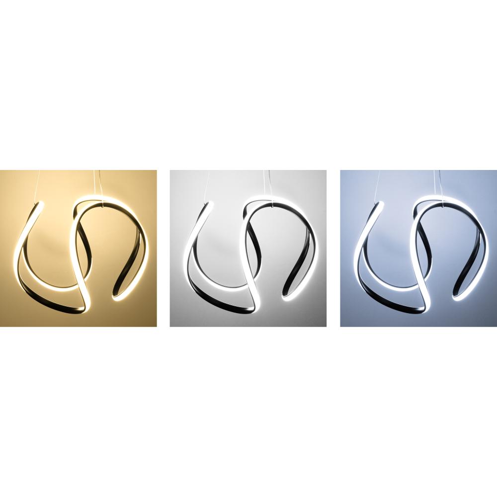 Deckenlampe Ring LED+Fernbedienung APP387-CP Black