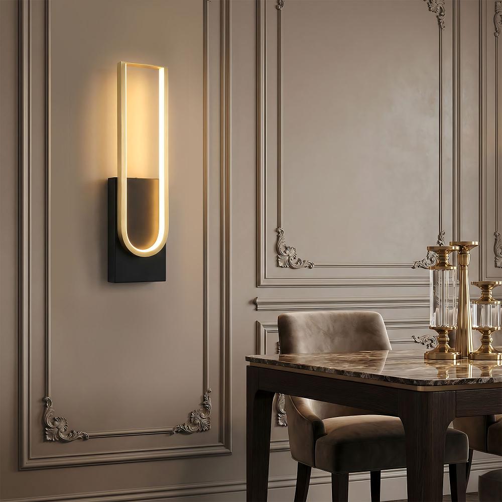 Wandlampe LED APP1782-W Brush Gold/Black