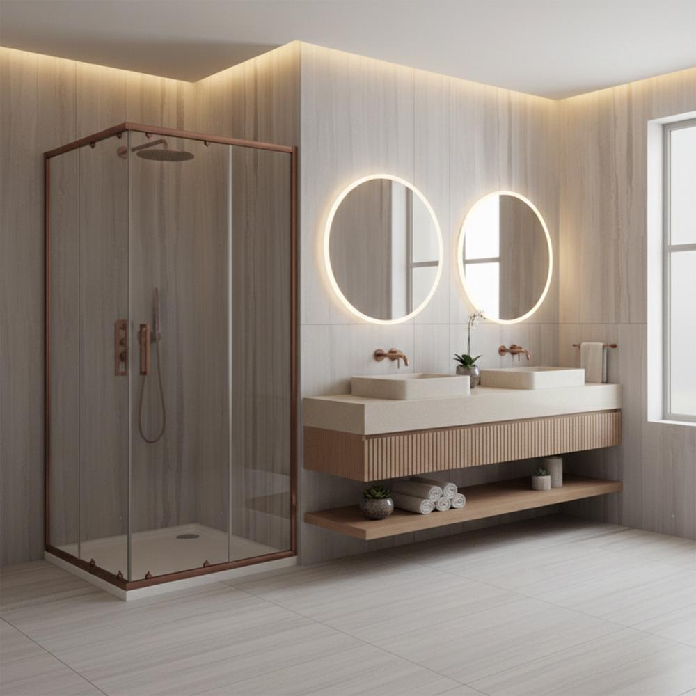 Zuhanykabin Rea City 80x80 Copper Brush